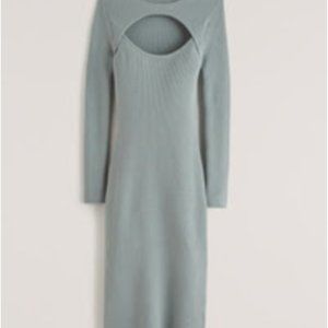 Abercrombie Long Sleeve Cutout Midi Sweater Dress